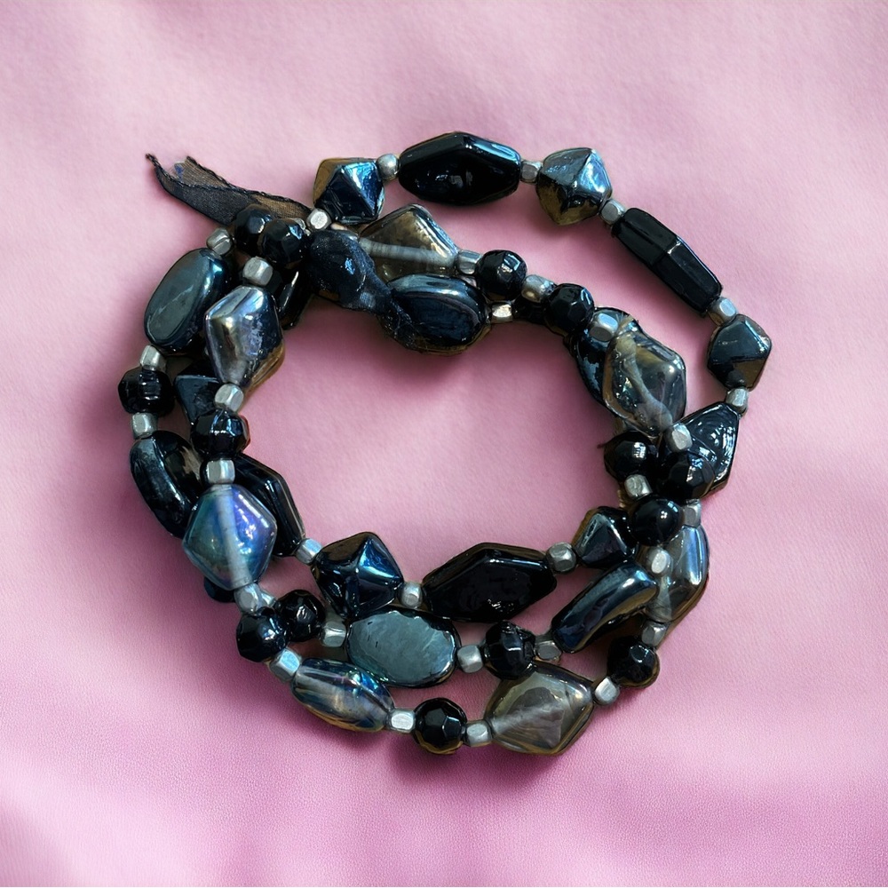 ✨3/$15✨ Black Beaded Stretchy Bracelet